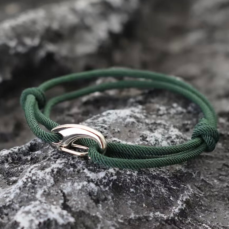 Dubbellaagse nautische touwarmband – verstelbare 3mm dunne maritieme stringarmband voor mannen en vrouwen