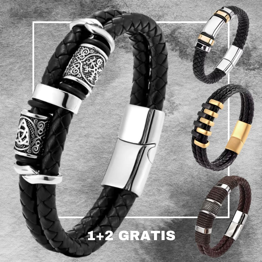 Ontdek Onze 1+2 GRATIS Leren Armbanden voor mannen