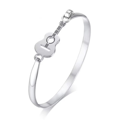 Elegante Gitaar Charm Manchet Armband