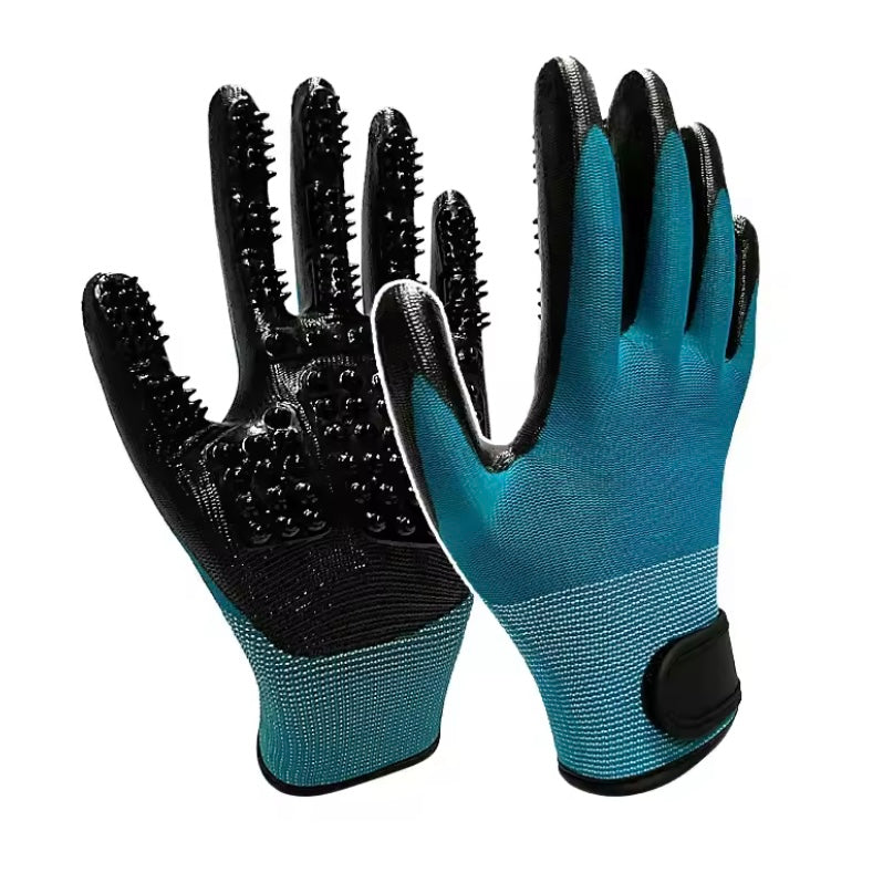 3in1 Verzorgingshandschoen voor Katten, Honden en Paarden – Vachtverzorging & Massage in één