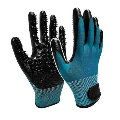 3in1 Verzorgingshandschoen voor Katten, Honden en Paarden – Vachtverzorging & Massage in één