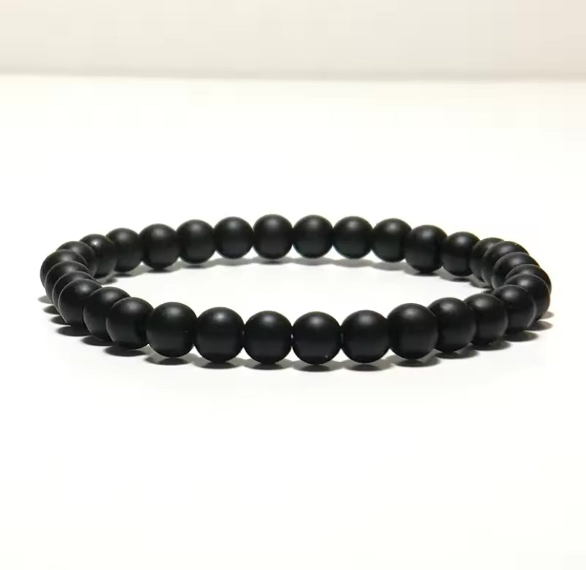 Minimalistische Unisex Kralen Armband 6Mm Natuursteen Bracelet (19.5cm)