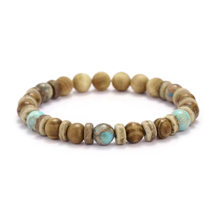 Houten kralenarmband