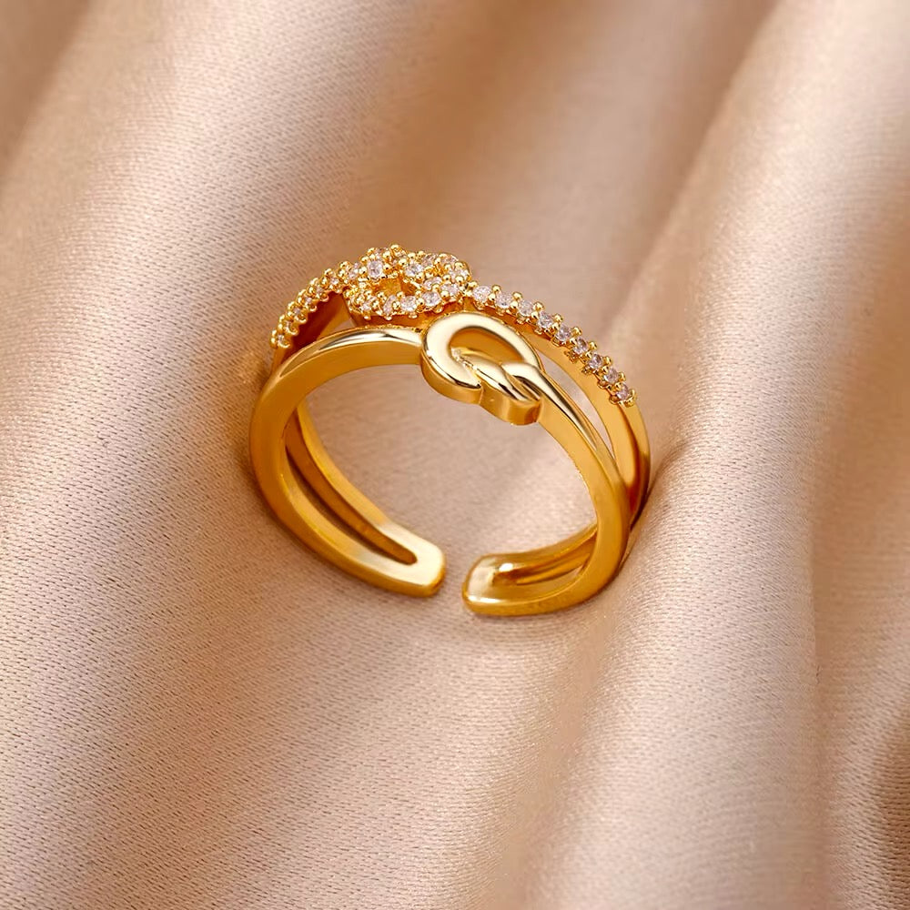 Loilee Goudkleurige Ringen Voor Vrouwen