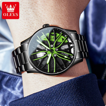 Montre de luxe pour hommes Olevs Wheel