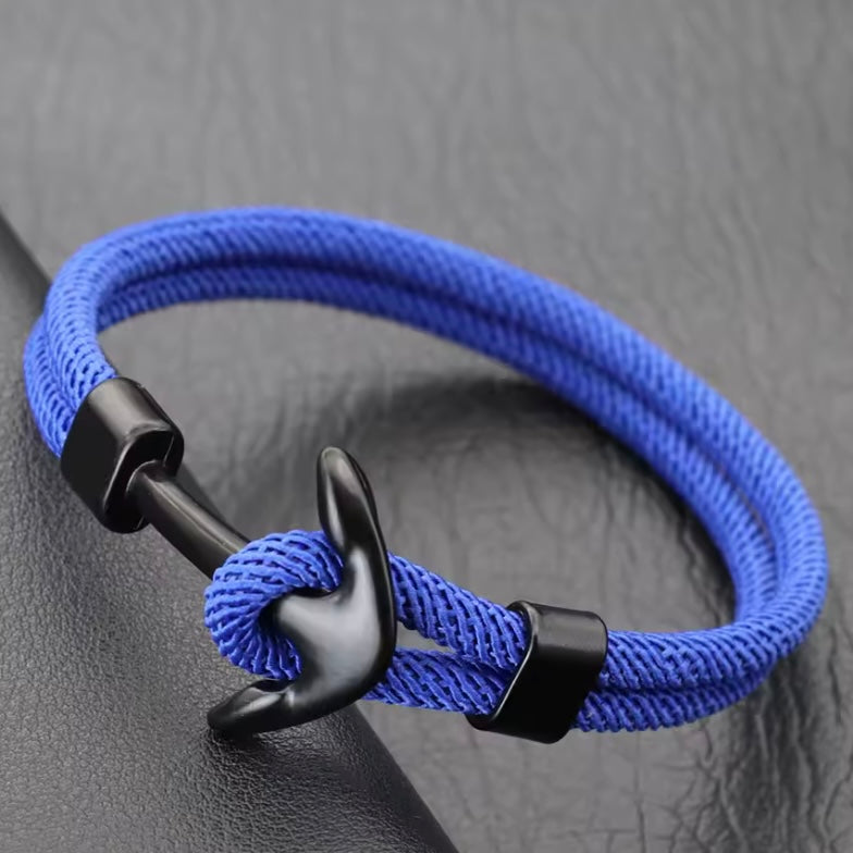 Blauw Ankerarmband