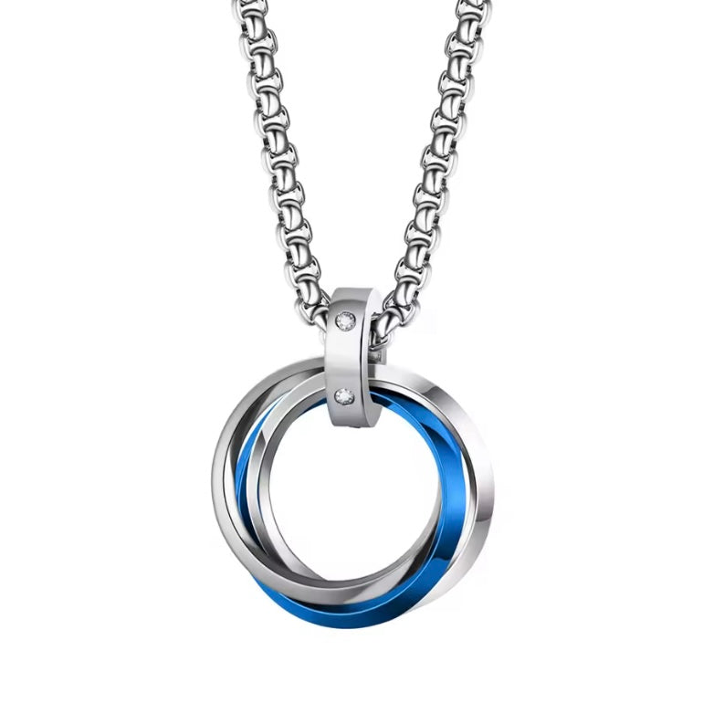 Circlora™ Minimalistische 3‑Cirkel RVS Ketting