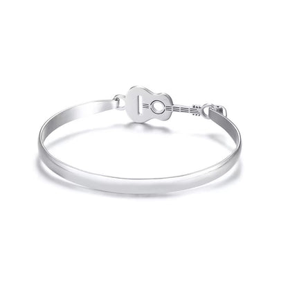 Elegante Gitaar Charm Manchet Armband