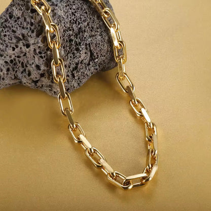 Goudkleurige Hiphop Ketting en Armband voor Vrouwen – Stoer en Trendy