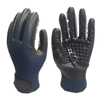 3in1 Verzorgingshandschoen voor Katten, Honden en Paarden – Vachtverzorging & Massage in één