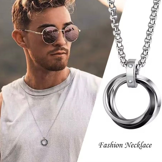 Circlora™ Minimalistische 3‑Cirkel RVS Ketting