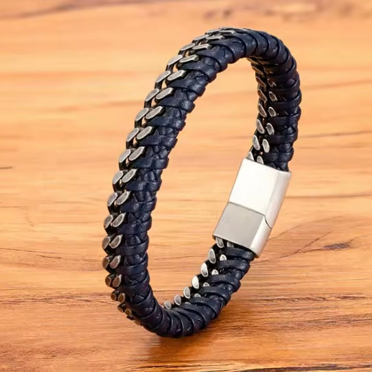 The Alpha™ – De Ultieme Herenarmband van Leer & Staal