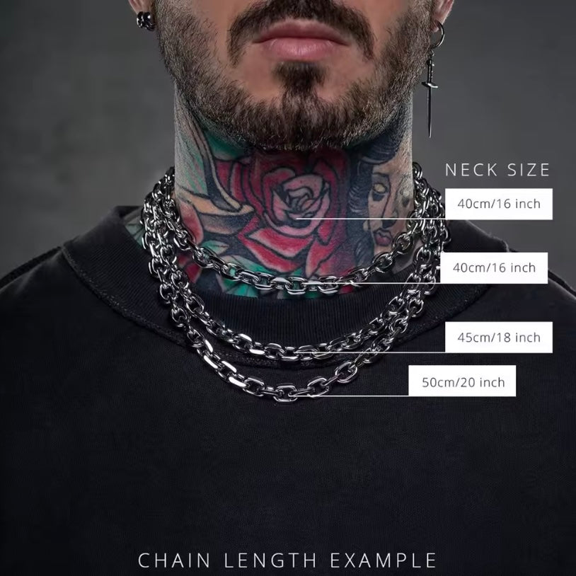 Robuuste 8mm RVS Schakelketting – Punk & Gotisch Statement!