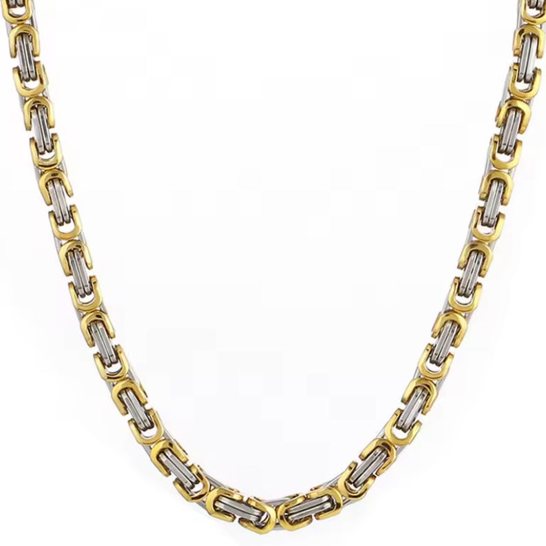 Zware Byzantijnse Lange Ketting – RVS Herenketting