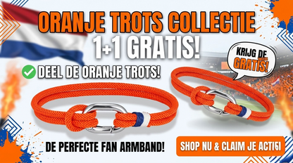 Oranje Trots: Nautische Herenarmband - Dé Fan Editie