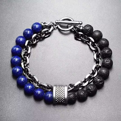 Tijgerkracht Stoere Tijgeroog Steen Armband voor Mannen - Krachtige Stijl