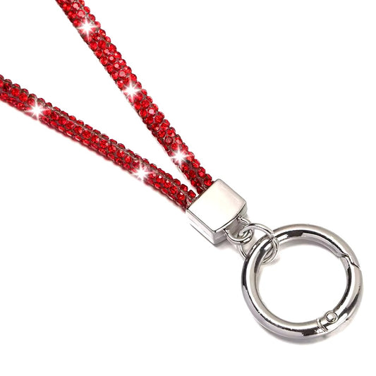 SecureGlitz™ Glitter Strass Lanyard - Veiligheids Diamant Kristallen Ketting voor Mobiel