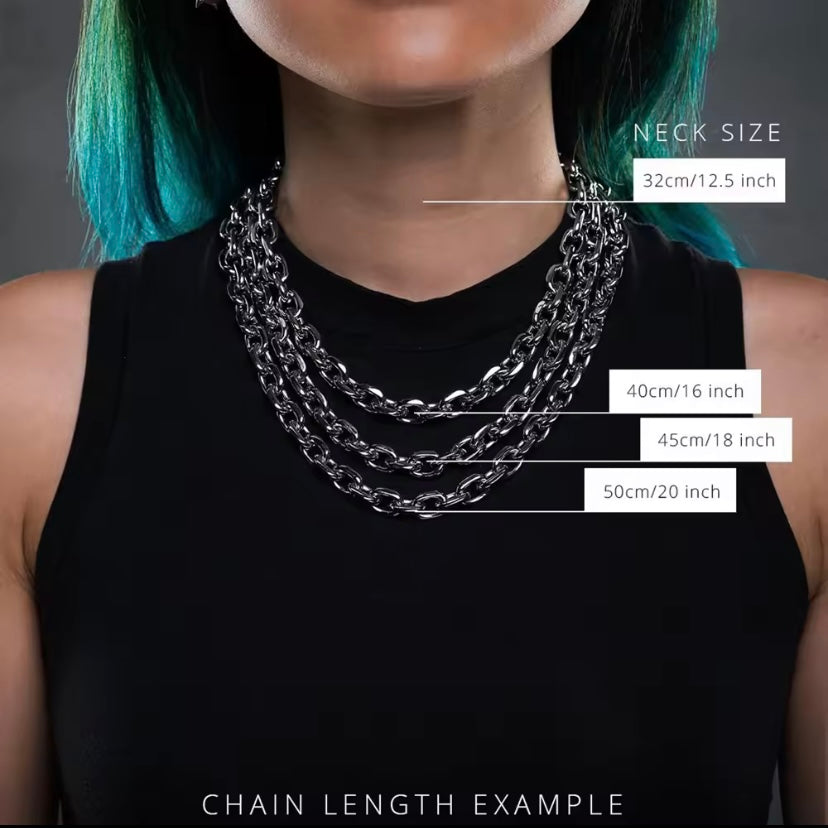 Robuuste 8mm RVS Schakelketting – Punk & Gotisch Statement!