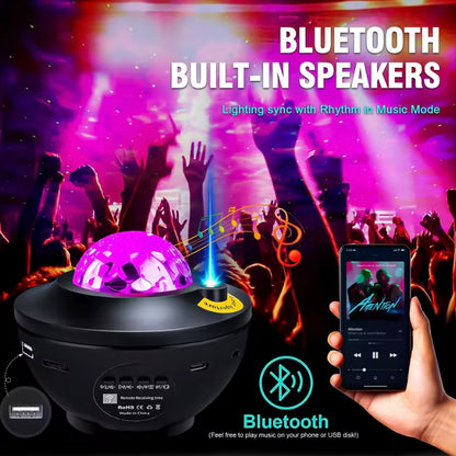 Galaxy Sterrenprojector met Muziek & Bluetooth
