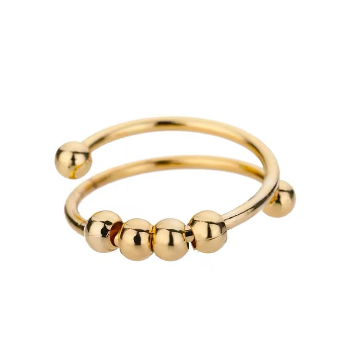 Rvs Kralen Ring voor Vrouwen | Vintage Bruidspaar Ring 2025 | Gratis Verzending