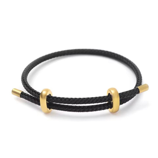 KarmaKnot® Rode - Zwarte Touwarmband