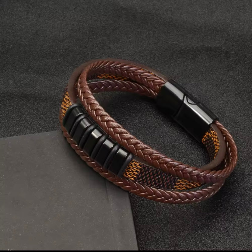 PU-leren handgemaakt met moed- en stressbeschermingsarmband