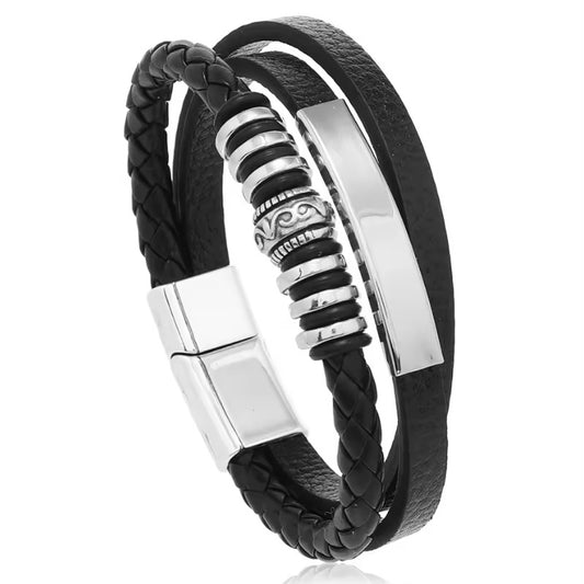 Meerlaagse gevlochten touw armbanden