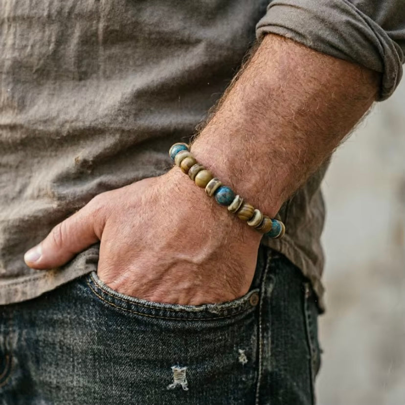Houten kralenarmband