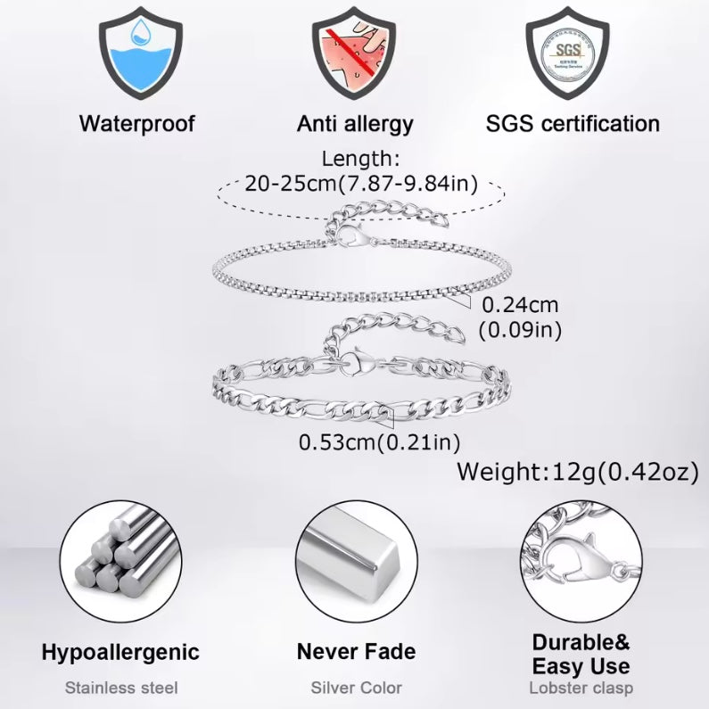 Boxketting & Cubaanse Schakelarmband