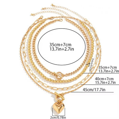 🛍️ 🛍️ Exclusieve 7-delige Dames Sieradenset – Kettingen, Armband & Gratis Oorbellen