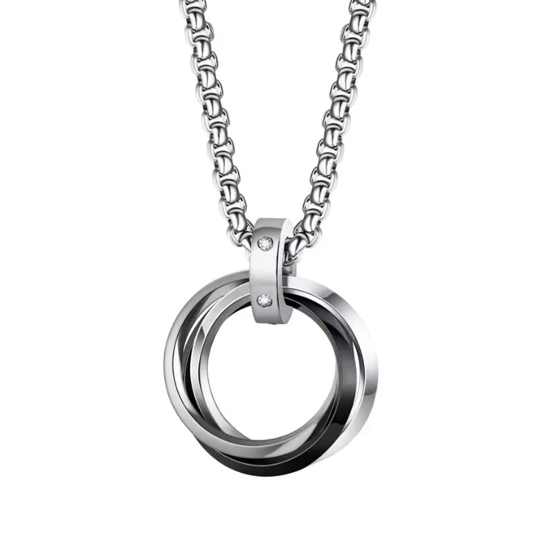 Circlora™ Minimalistische 3‑Cirkel RVS Ketting