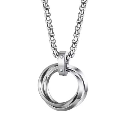 Circlora™ Minimalistische 3‑Cirkel RVS Ketting