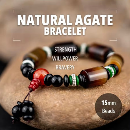 Brothers® 15mm Agaat Edelsteen Armband