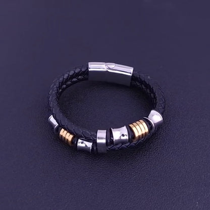 Charme Lederen Armband G - 23/25 cm