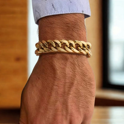 stainless goudkleurig armband 